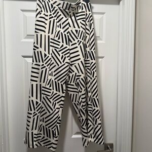 Nordstrom Monochrome Geometric Cropped Pants